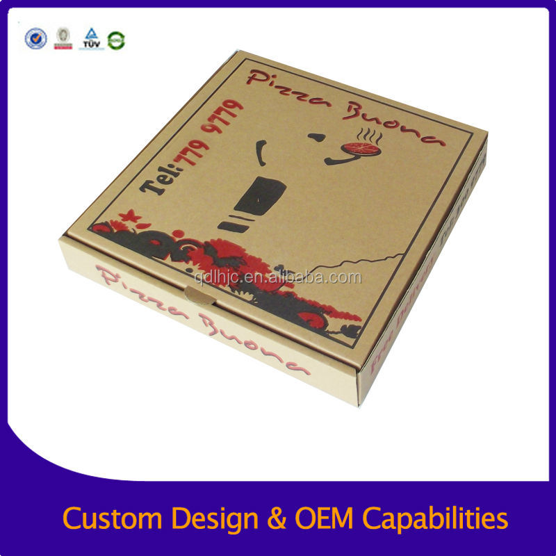 Cardboard box 3-Layer E-Flute Flexo Wholesale pizza box