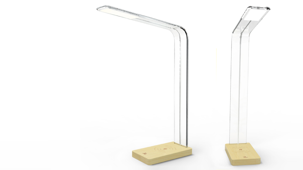 Conception pie moderne bureau lampe bambou transparente lampe de