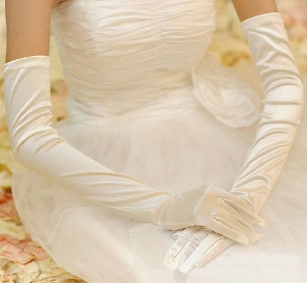 カスタム結婚式の白いサテンの手袋仕入れ・メーカー・工場