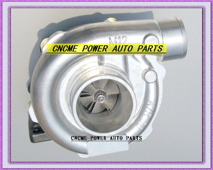 TURBO T3 T4 T3T4 TO4E 5 bolt AR .63 comp AR .50 no wastegate water cooled Turbocharger For Universal Cars 170-155kW- (3)