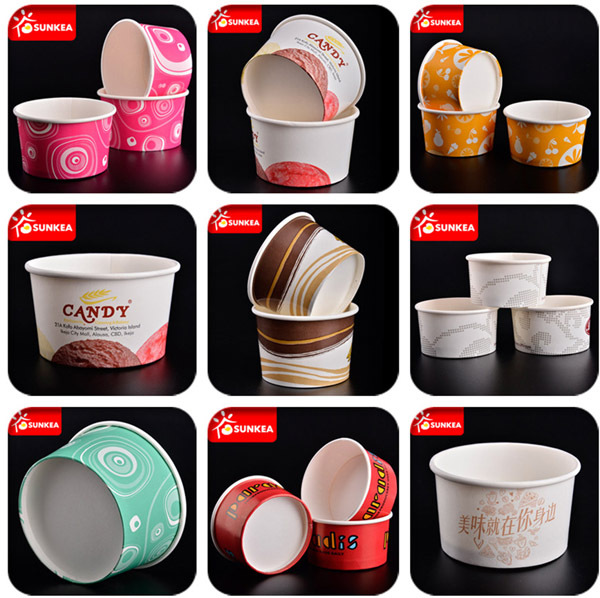 高品質ブランドアイスクリームの会社のロゴカップpeのコーティングを施した仕入れ・メーカー・工場
