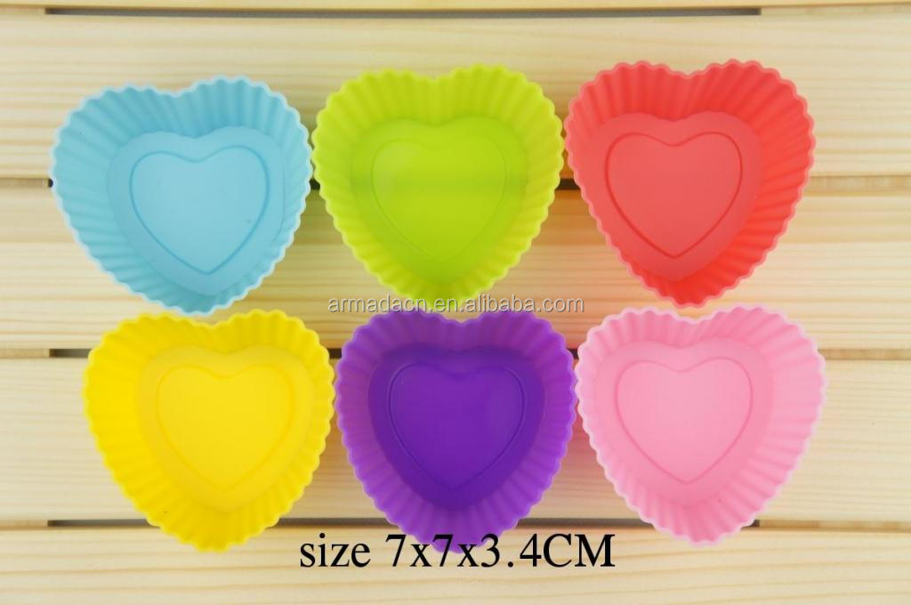 2014 FDA & LFGB standard high quality heart shaped silicone lace molds for cake decorating