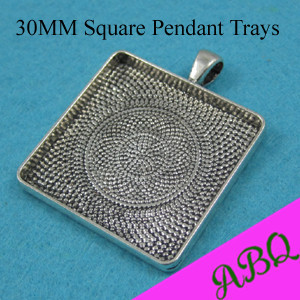30mm square pendant trays as
