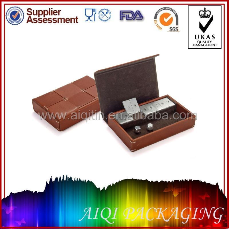 2014 newest hot selling red wine pu leather packaging box