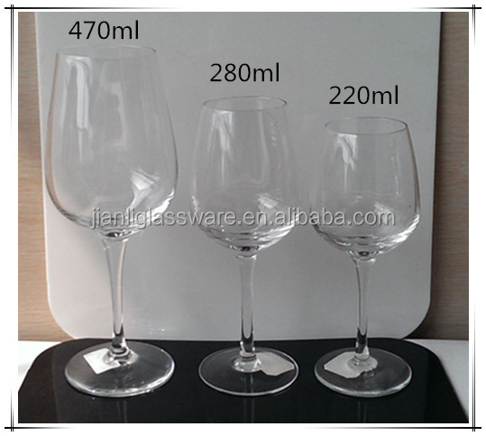 610ml crystal stem red wine glass with decal