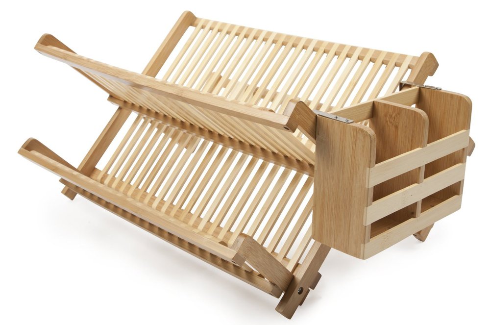 hot selling bamboo plate storage rack