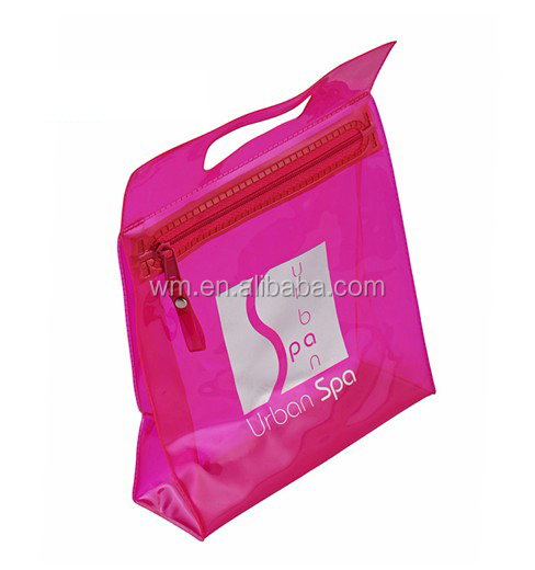 中国工場価格プラスチックポリ塩化ビニールのジッパー袋、 ハンドル付き包装袋問屋・仕入れ・卸・卸売り