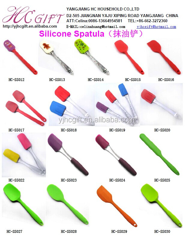 新しいスタイルのプロのシリコンスプーンspatual/シリコーンスクレーパー/silicone調理スクレーパー問屋・仕入れ・卸・卸売り