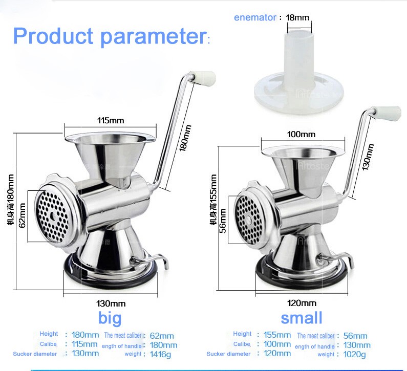 Home Use Manual Stainless Steel Meat Grinder/pusher Buy Manual Meat