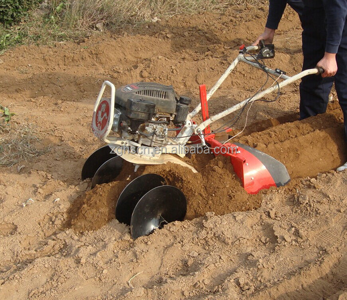 new gasoline small hand tractor ridge plow power tiller with ridger