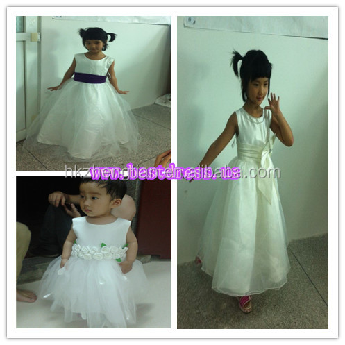 中国卸売childreningbestdress2014年アイボリーペチコート女の子のパーティードレスの婚礼問屋・仕入れ・卸・卸売り