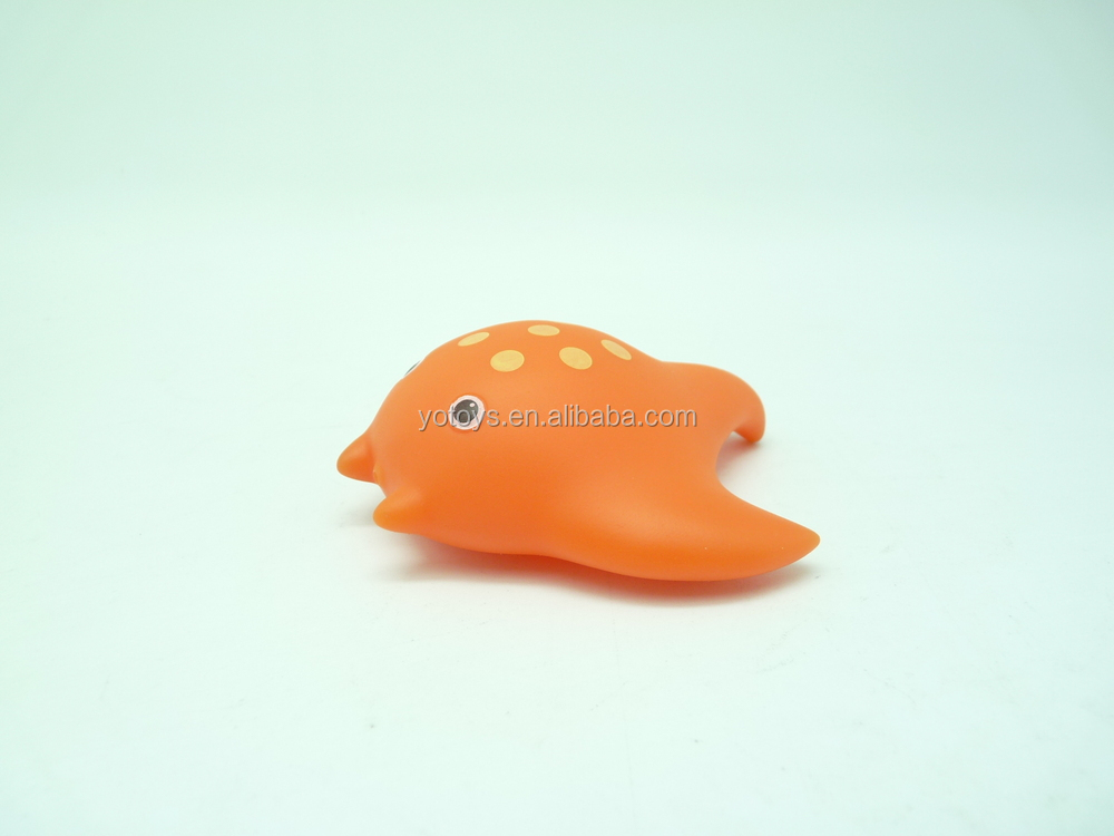 オレンジ色のゴムおもちゃアカエイ、 ゴムアカエイ、 アカエイsquirterのお風呂おもちゃ問屋・仕入れ・卸・卸売り