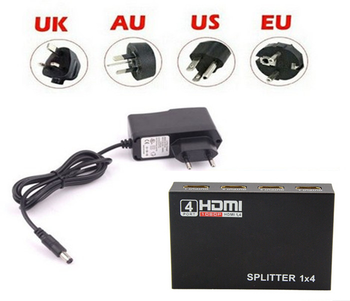 Hdmi Splitter1x4 1で4アウトサポートフルhd 1080 p 3d 225 mhz卸売価格仕入れ・メーカー・工場