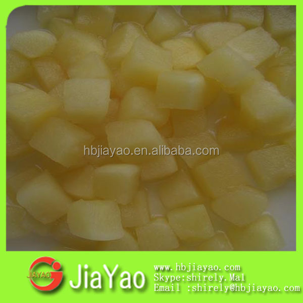 half sliced diced canned apple in syrup