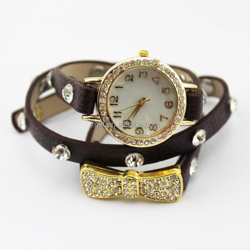 新しいファッションブレスレットラップアラウンド2014年腕時計女性jr0210ロングストラップ付き腕時計問屋・仕入れ・卸・卸売り