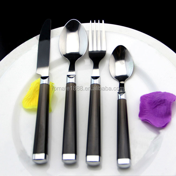 新しいカトラリーセットのためのサービス20pc5モダンな磨かれた赤いプラスチック製のハンドル食器問屋・仕入れ・卸・卸売り