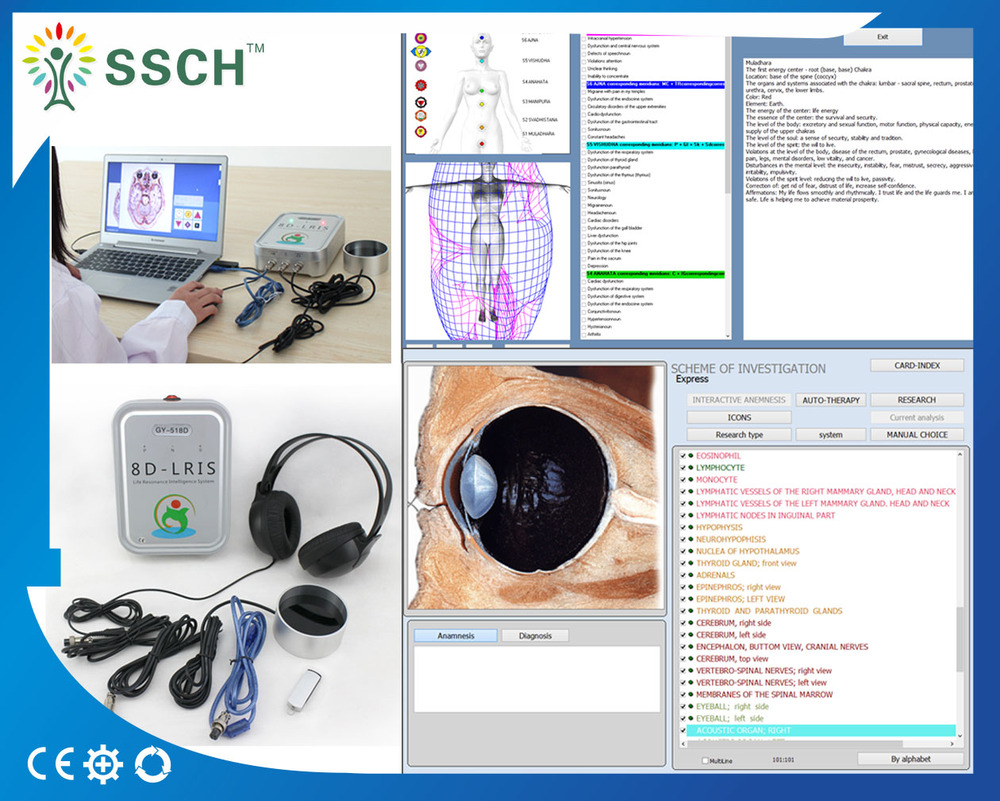 2015 latest version best professional 8d nls health analyzer