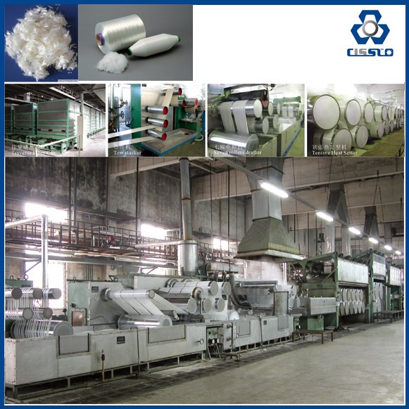 ペットリサイクル短繊維の生産機、 psfの生産工場、 2は- ステップラインpsf繊維の生産ライン仕入れ・メーカー・工場