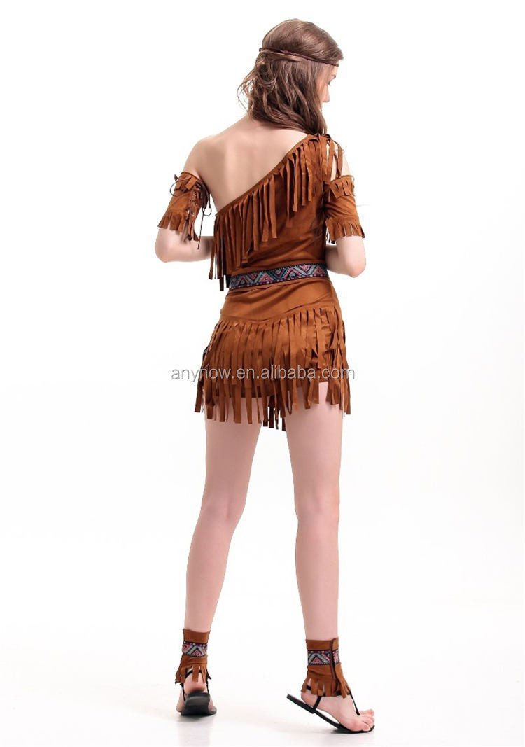ハロウィン女性のセクシーなタッセルサベージ森ハンターインディアン原住民コスプレ衣装仕入れ・メーカー・工場