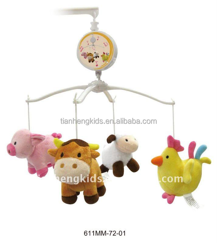 electircクリスマスミュージカル回転させるベビークリブモバイルぬいぐるみはおもちゃのぬいぐるみミュージカルモバイルでは、 おもちゃをぶら下げ問屋・仕入れ・卸・卸売り