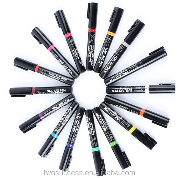 Amazing New Fast 16 Colors 3D Polish Painting Drawing Nail Art Gel Pen