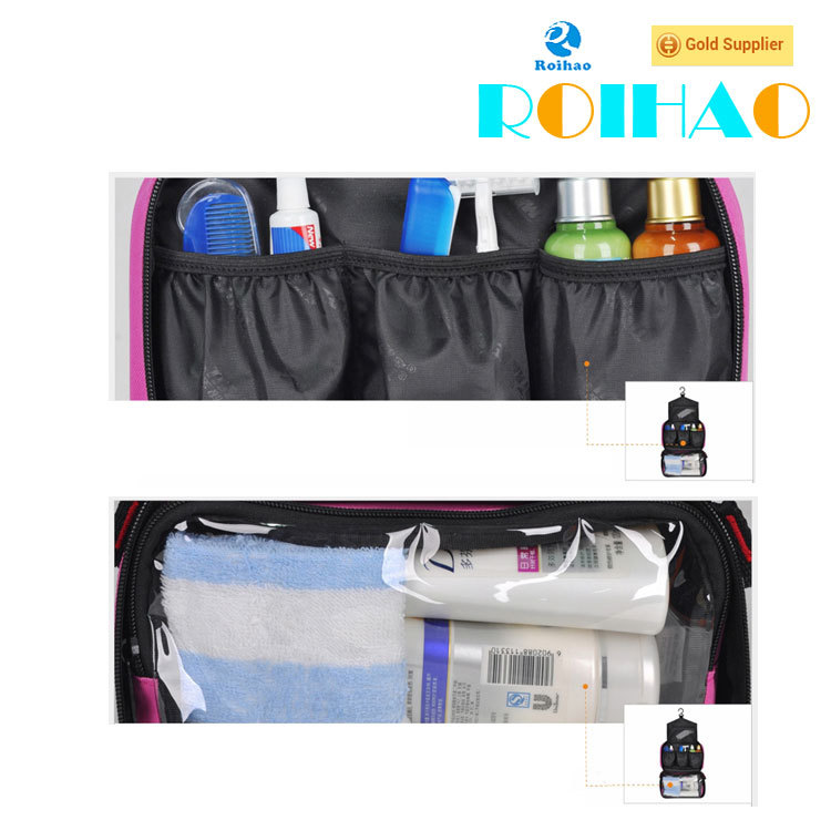 Roihao new arrival waterproof toiletry bag, foldable hanging toiletry bag