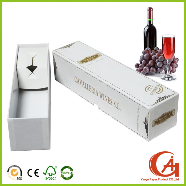 custom made new design wholesale paper red wine box