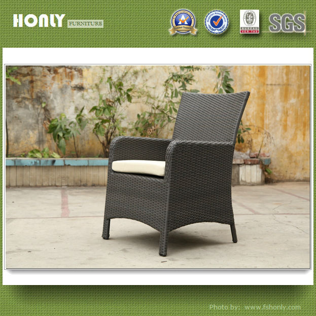 Aluminium rattan restaurant modern big table and chair dining table set