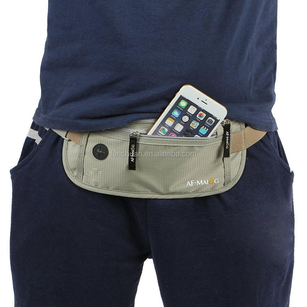Amazon Washable Light Waterproof Hidden Waist Travel Rfid Money Belt