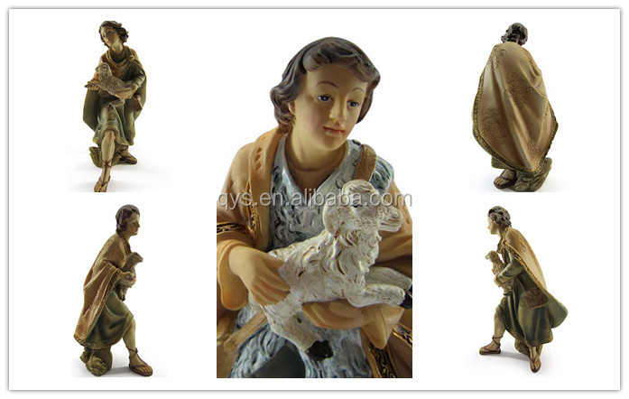 女の子bronzen祈るキリスト降誕の樹脂の彫像仕入れ・メーカー・工場