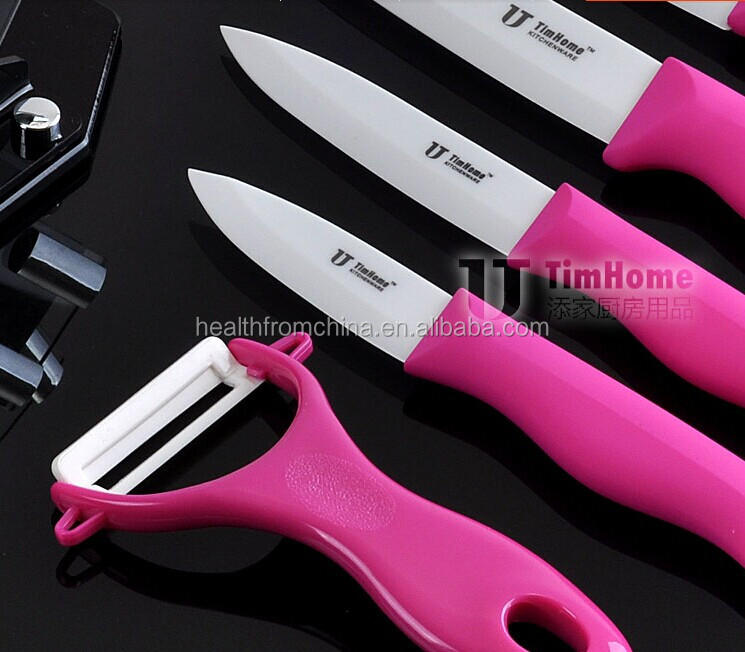 高品質のセラミックナイフセット、 インチ3''4'5''6''+peeler+hold8色ナイフセット問屋・仕入れ・卸・卸売り