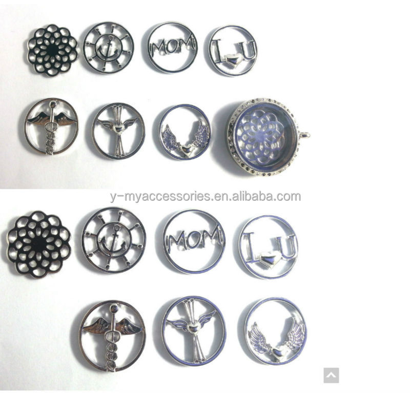2014 new design champagne flutes floating charms lockets wholesale