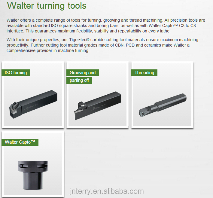 Various Types of CVD Coating Walter Turning Tools Carbide Inserts CCMT120408-PM5 WAK20