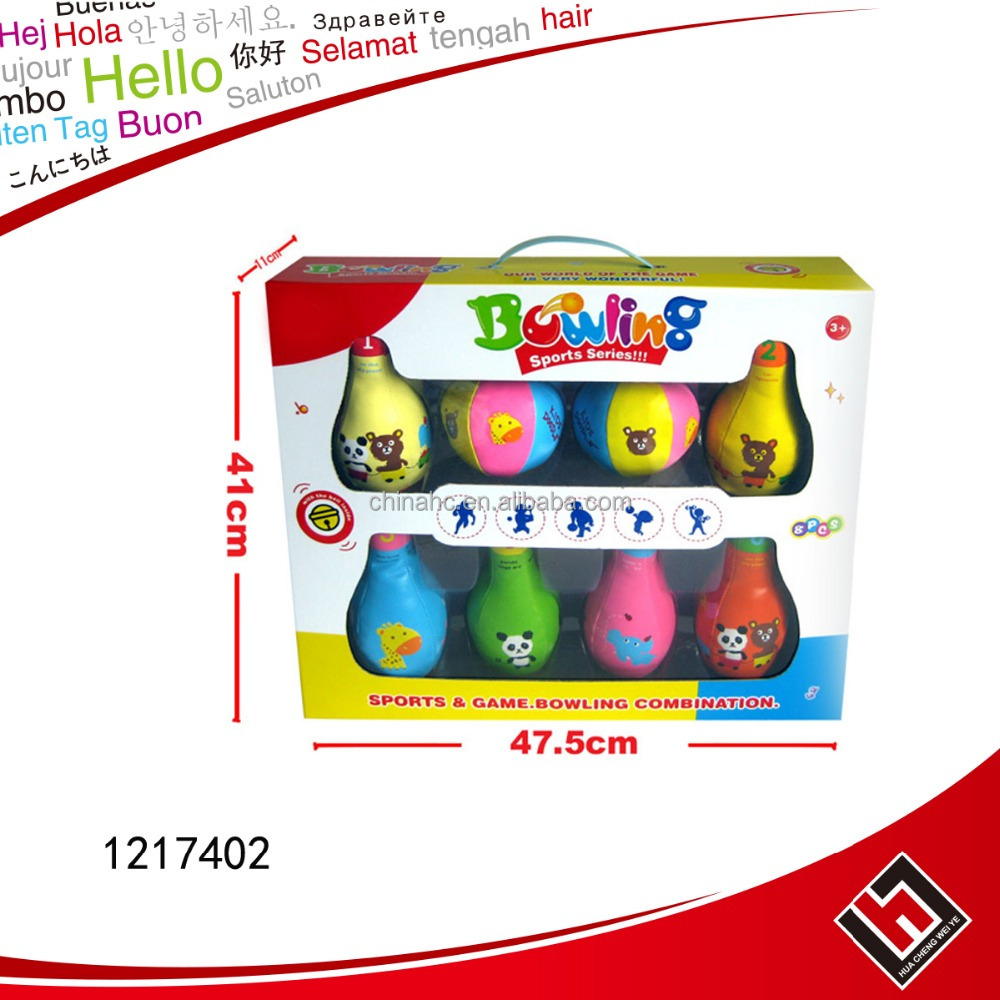 pu colorful bowling toys for children, pu bowling sports toy, pu