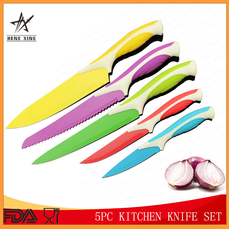色5pc非- スティックコーティングroyalkitchenナイフセット問屋・仕入れ・卸・卸売り