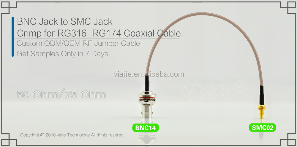 Rfbncジャック/femalesmcにjack/メスコネクタ、 rg402ジャンパーケーブルコネクタ仕入れ・メーカー・工場