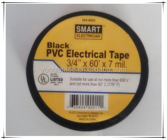 最高品質のpvc電気絶縁テープ/電気テープul・csaの承認ホットシール仕入れ・メーカー・工場