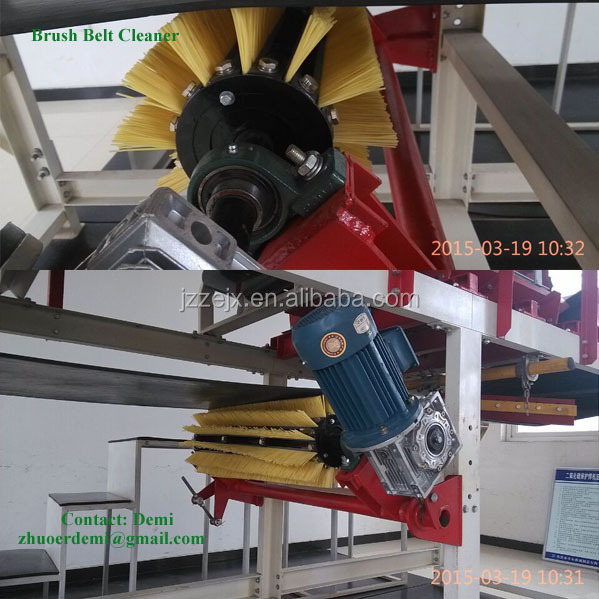 Rotary Brush Roller Belt Conveyor Cleaner /sweeper,Motorized Brush Belt Cleaner For Mining