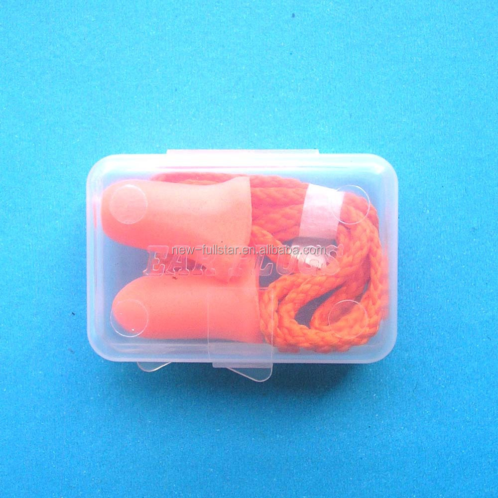 Pu発泡耳栓ナイロンコードを持つf-12プラスチックの箱に問屋・仕入れ・卸・卸売り