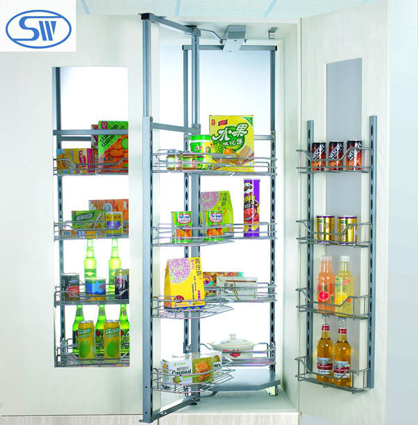 Guangzhou Wall Hanging Kitchen Furniture Storage Rack Stainless