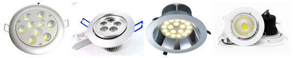 White Color Round Shape 7W Cob LED Downlight