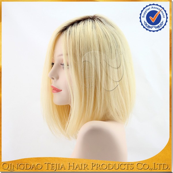 販売上の暗い根オンブル色ブロンドlacefrontグルーレス人間の髪の毛のかつら 問屋・仕入れ・卸・卸売り
