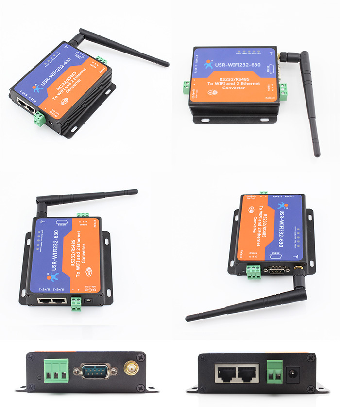 (usr- wifi232- 630) シリアルrs232/rs485～rj452チャンネルを持つ無線lanサーバ仕入れ・メーカー・工場