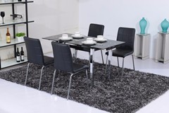 高品質の高級デザインダイニングテーブルセットルーム家具モダン木製ガラスダイニングテーブルセット、安いダイニングテーブルと椅子仕入れ・メーカー・工場