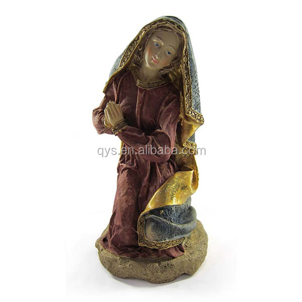 女の子bronzen祈るキリスト降誕の樹脂の彫像仕入れ・メーカー・工場