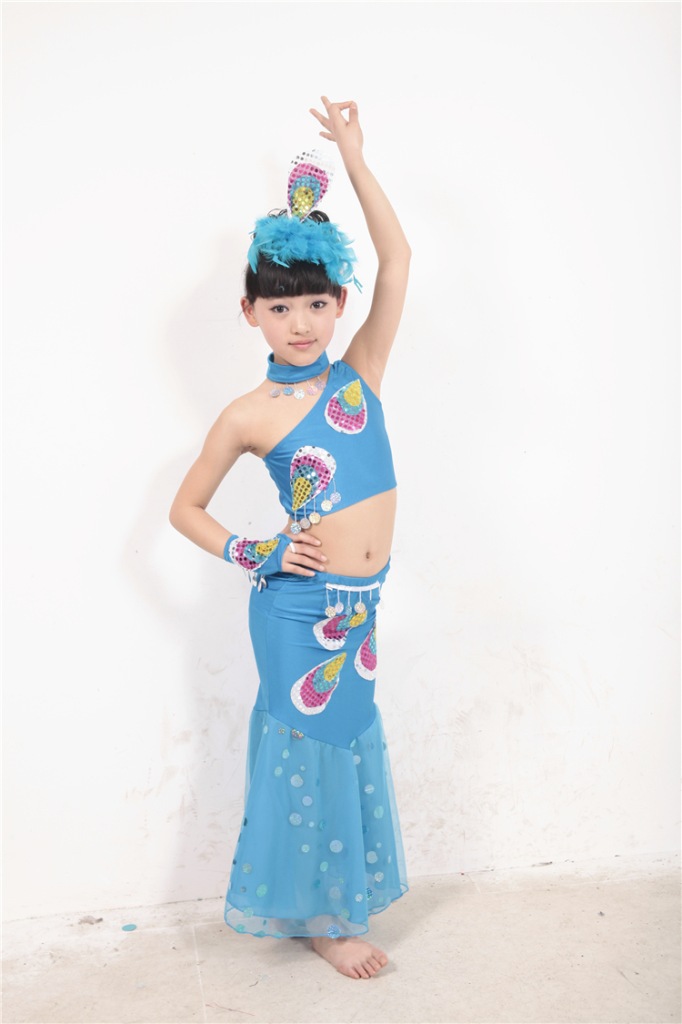 4サイズ女の子ダンス着用pavaneウリ科フルートトップス+ロングスカート仕入れ・メーカー・工場