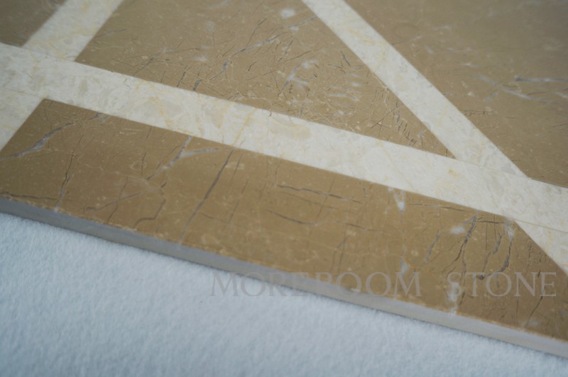 MPHS04G66-4 Australia Golden Beige Marble Classic Design Waterjet Marble Polishing Floor Medallion Tiles Marble Flooring Picture Moreroom Stone.jpg