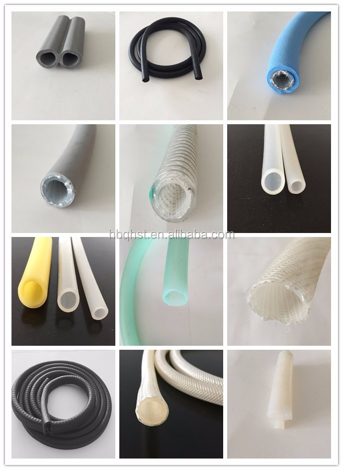 Silicone rubber hose composite nylon thread