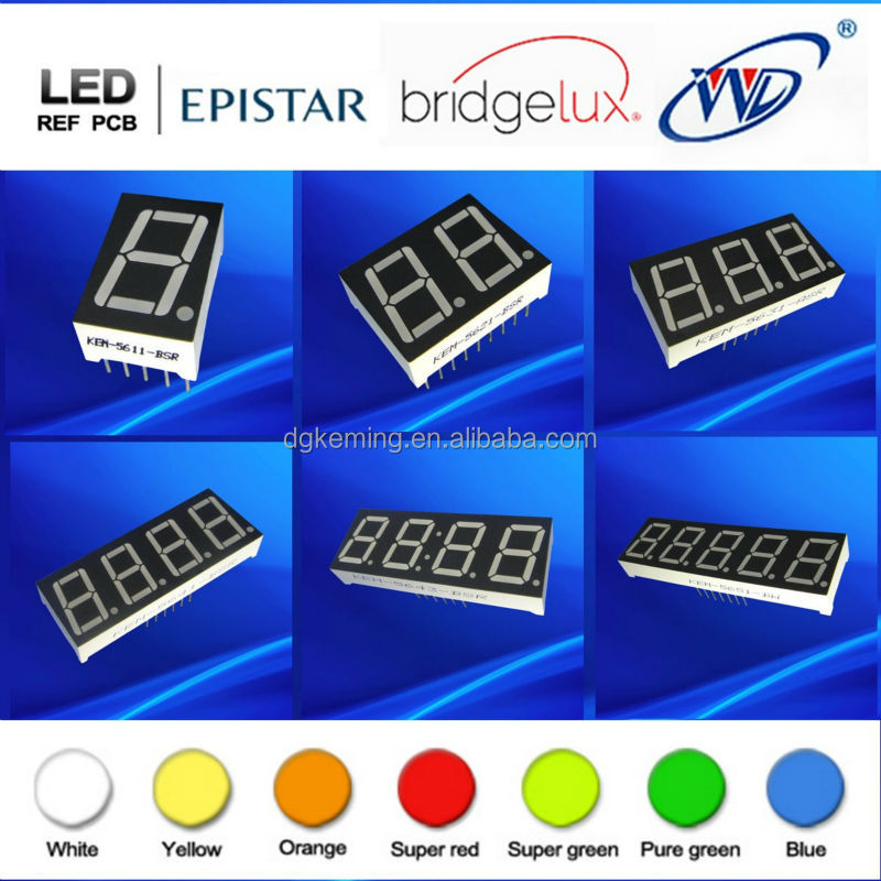 Red 0.5641inch four 4 quad digit led clock circuit board