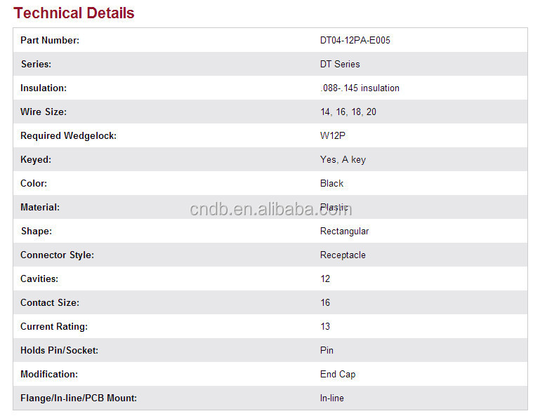 Dtシリーズオリジナル12deutschは、 ピンメスソケットdt04-12pa-e005/dt04-12p-e005仕入れ・メーカー・工場